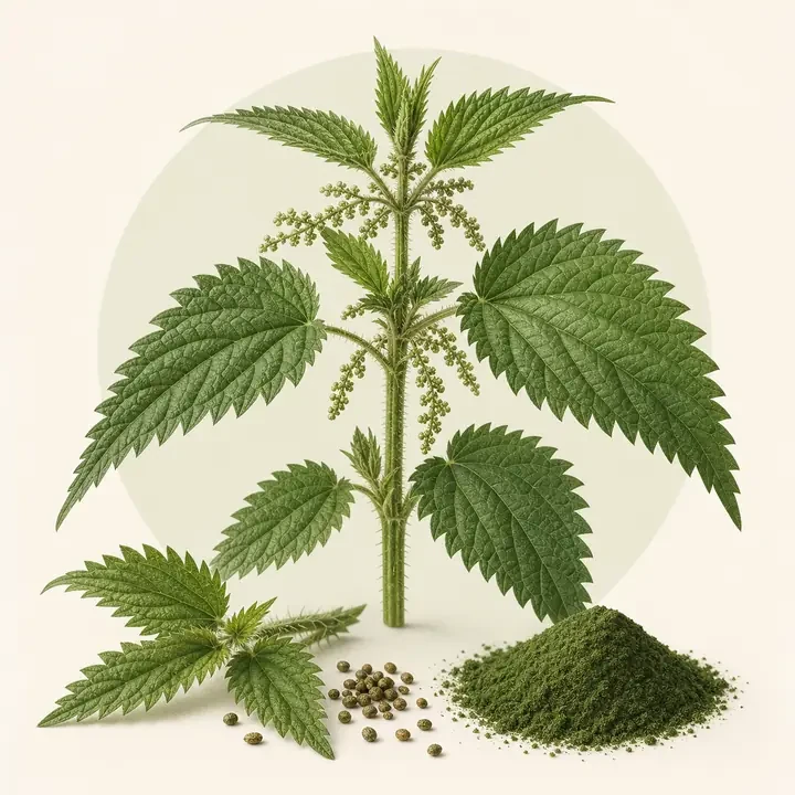 Brennnessel (Urtica dioica): Pflanze, Rohstoff und Extraktdarstellung im Inhaltsstoffe-Lexikon