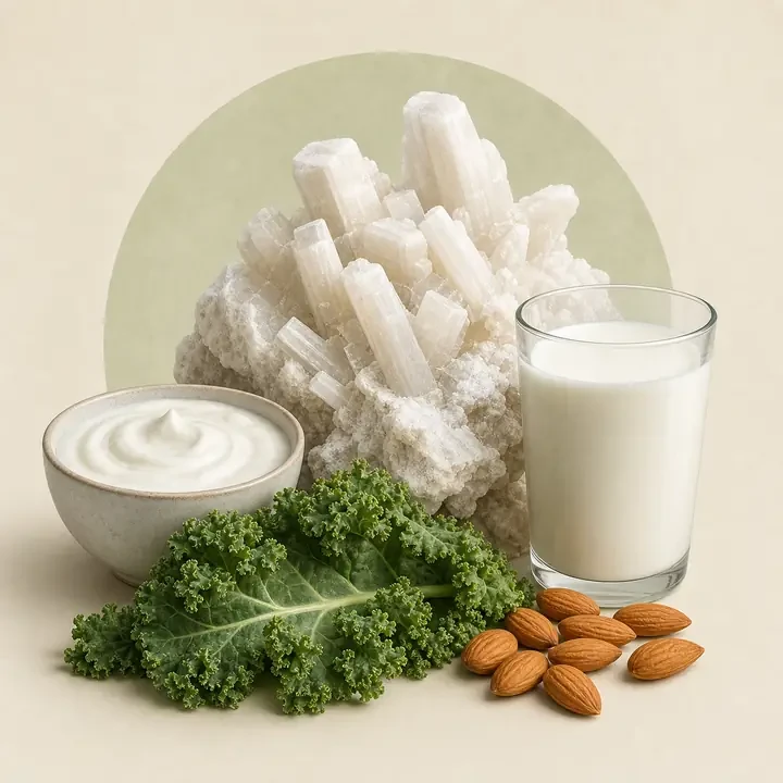 Calcium: natürliche Quellen und redaktionelle Nährstoffdarstellung