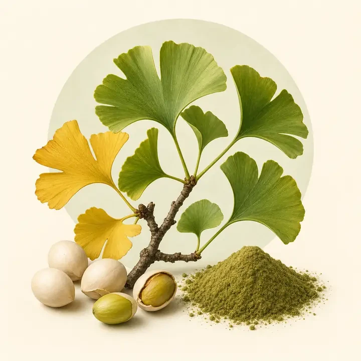 Ginkgo Biloba: Pflanze, Rohstoff und Extraktdarstellung im Inhaltsstoffe-Lexikon
