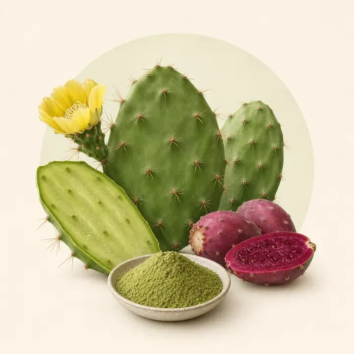 Nopal-Feigenkaktus-Pulver: Pflanze, Rohstoff und Extraktdarstellung im Inhaltsstoffe-Lexikon
