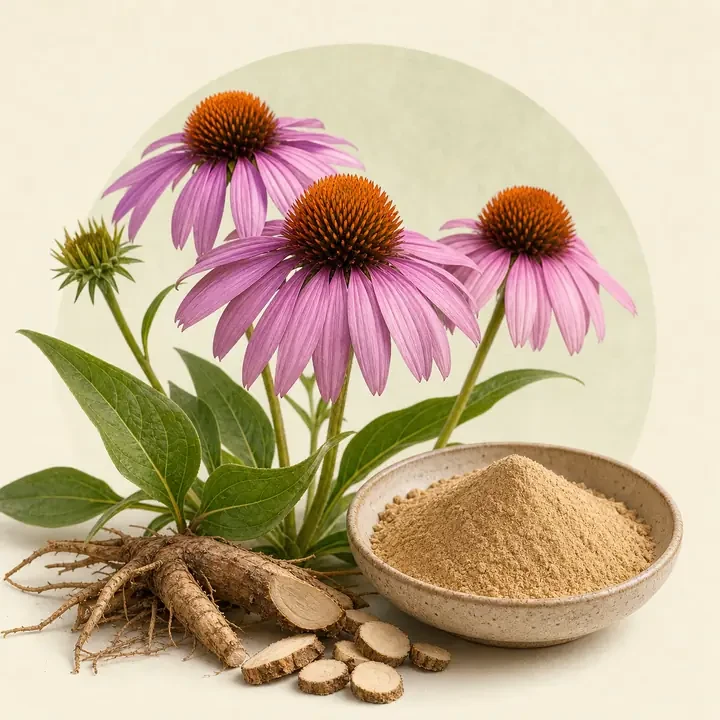 Purpursonnenhut-Extrakt (Echinacea purpurea): Pflanze, Rohstoff und Extraktdarstellung im Inhaltsstoffe-Lexikon