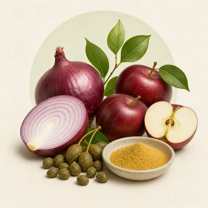 Quercetin: Pflanze, Rohstoff und Extraktdarstellung im Inhaltsstoffe-Lexikon