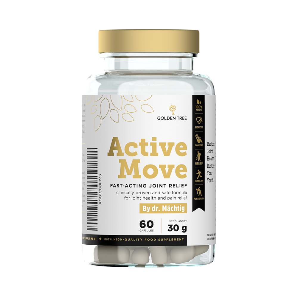 Active Move von Golden Tree – Nahrungsergänzung in Kapselform, Dose mit 60 Kapseln