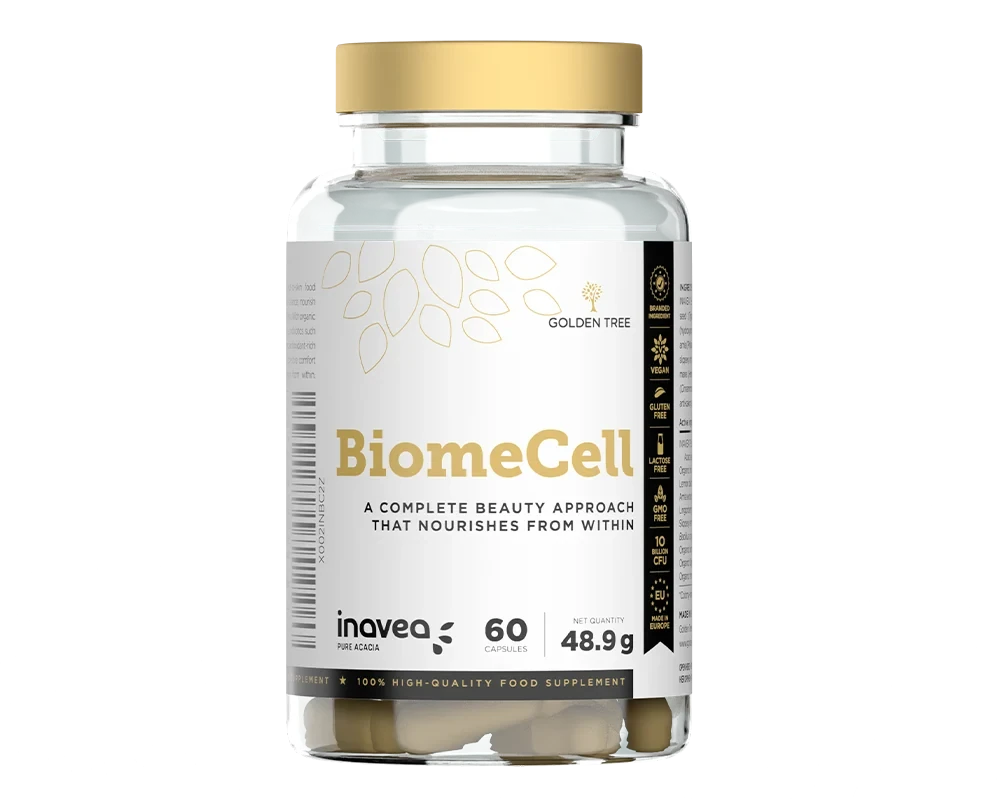 Golden Tree BiomeCell mit 60 veganen Kapseln für die Darm-Haut-Routine