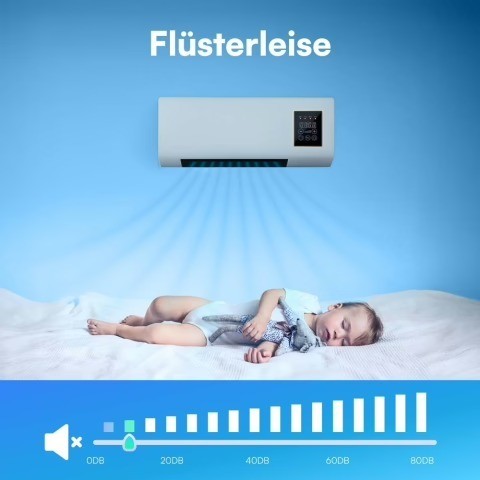 Coolizi Klimagerät im Schlafzimmer – flüsterleiser Betrieb (laut Hersteller)