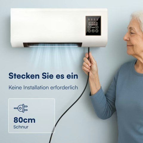 Coolizi Klimagerät ohne Installation – einfach an die Steckdose anschließen (Plug & Play)