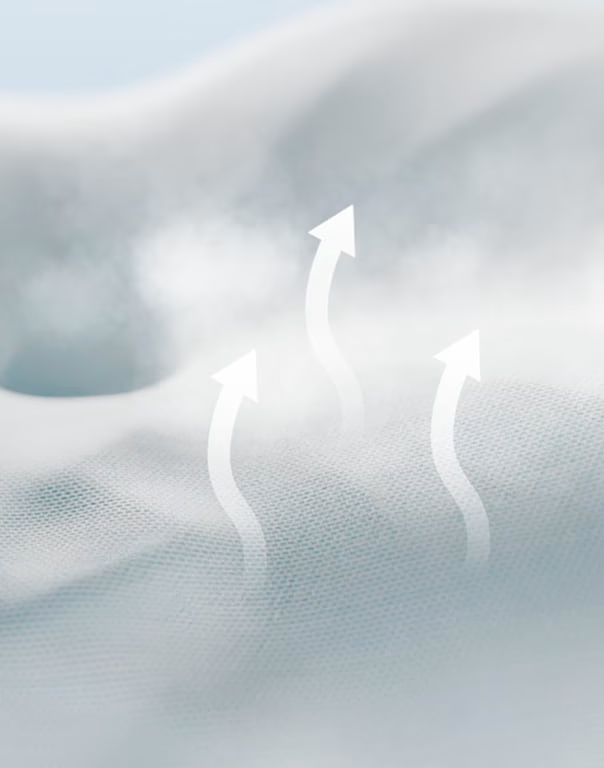 Derila Ergo atmungsaktiver Memory Foam mit Luftstrom-Grafik