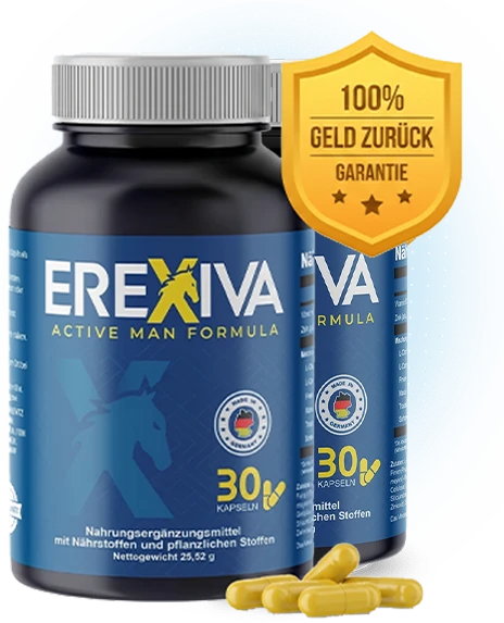 Erexiva Nahrungsergänzungsmittel für Männer, Dose mit 30 Kapseln