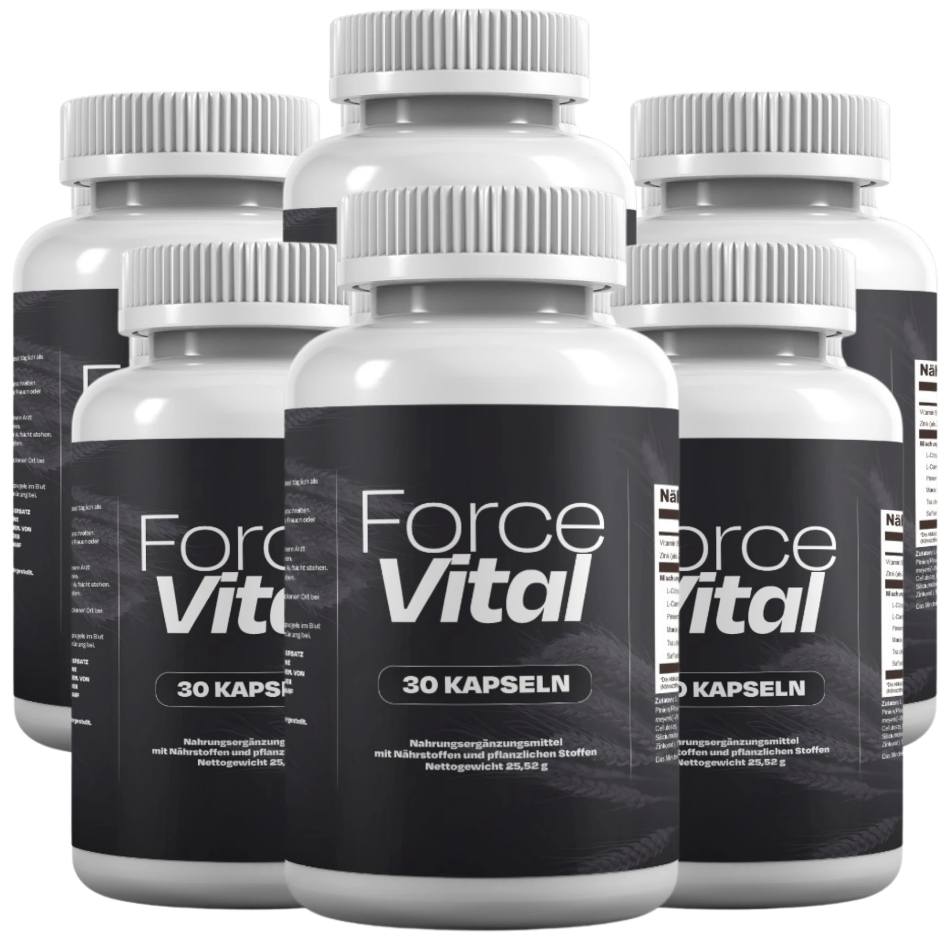 ForceVital im 6er-Set – 180-Tage-Vorrat, sechs Dosen mit je 30 Kapseln