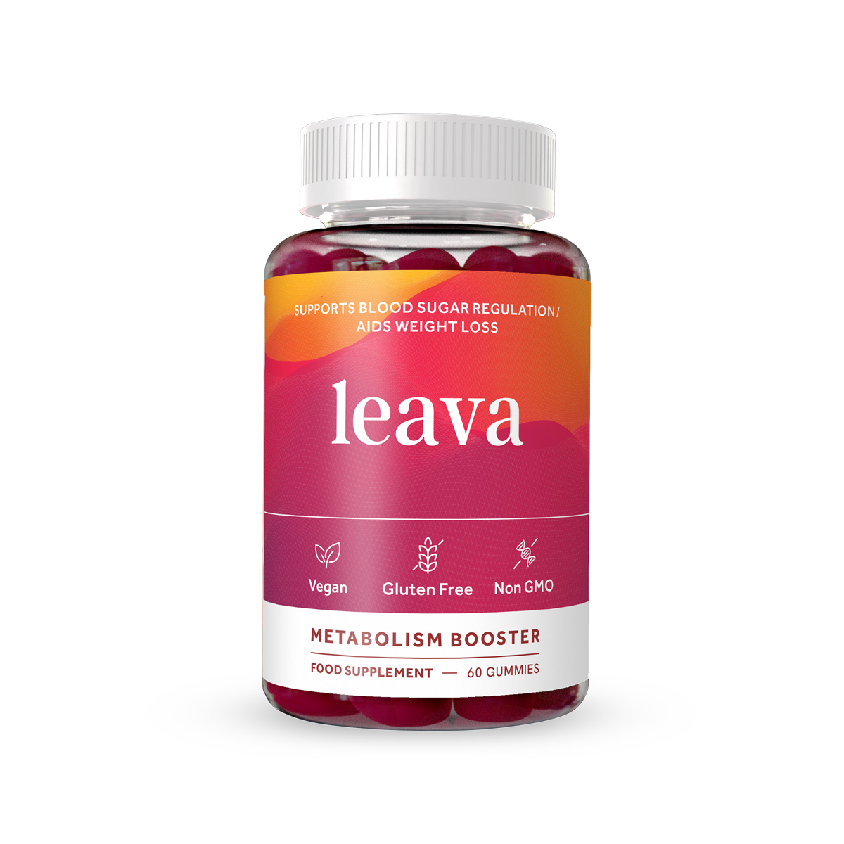 LEAVA Gummies Nahrungsergänzung mit 60 Stück pro Flasche