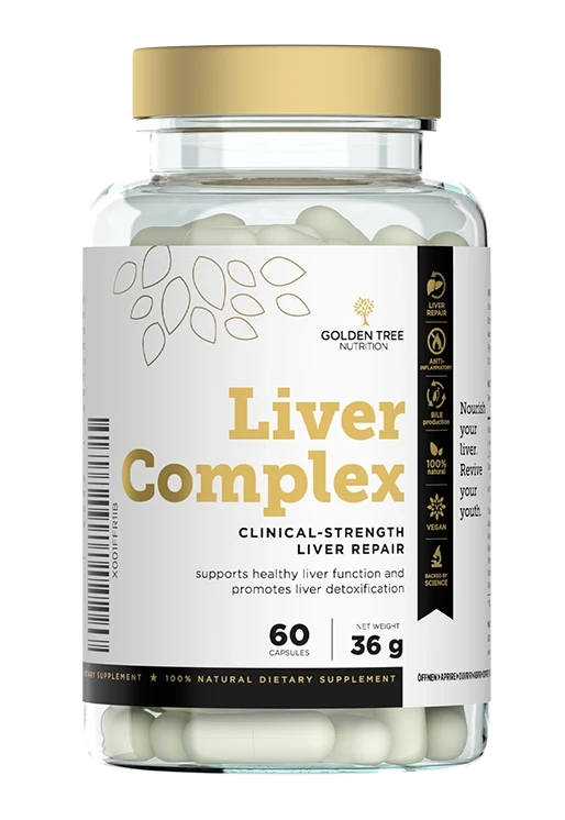 Liver Complex von Golden Tree – Dose mit 60 Kapseln für die tägliche Leber- und Stoffwechsel-Routine