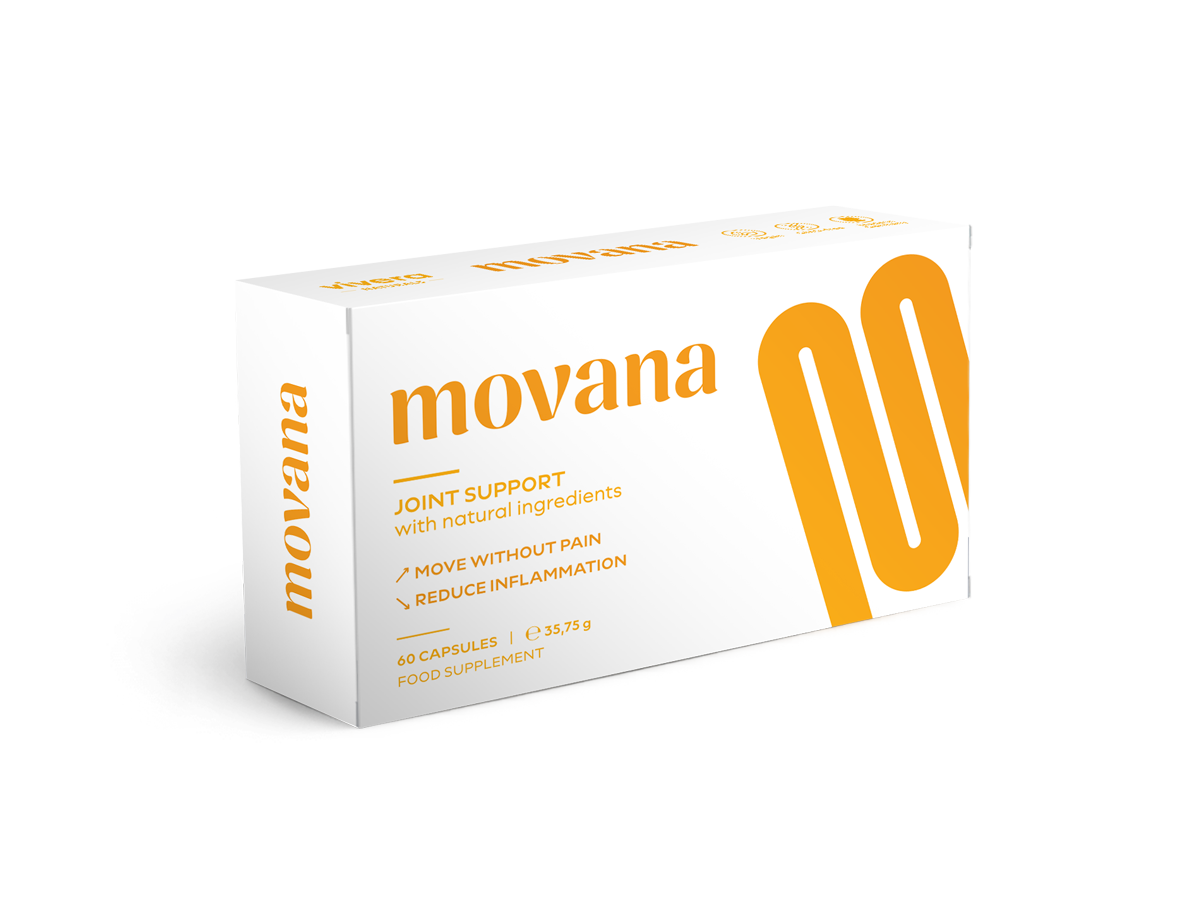 Movana Verpackung mit 60 Kapseln, Joint Support mit natürlichen Inhaltsstoffen