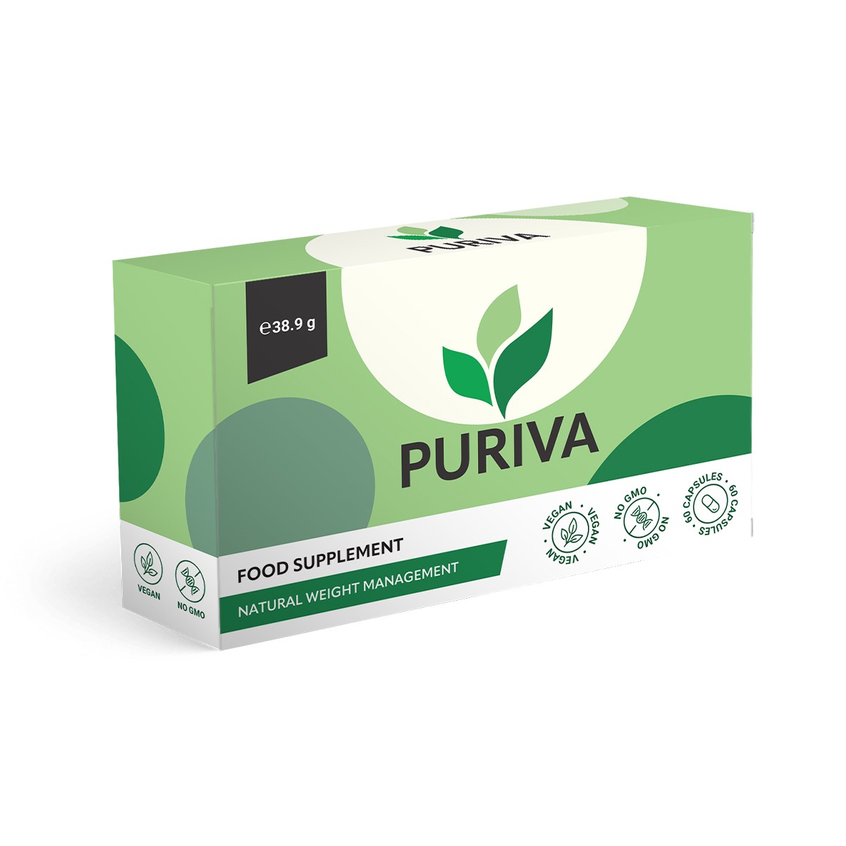 Puriva Diet Nahrungsergänzung für Gewichtsmanagement mit 60 Kapseln