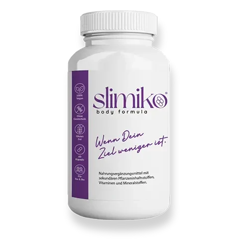 Slimiko Flasche mit 60 Kapseln, vegane Formel mit Garcinia Cambogia, Zink und Vitamin D